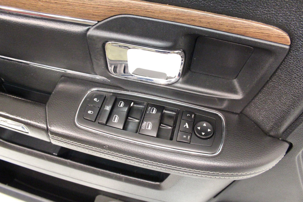 2013-2018 Ram Driver Front Door Panel, Laramie Crew Black Woodgrain 2190245-DX9