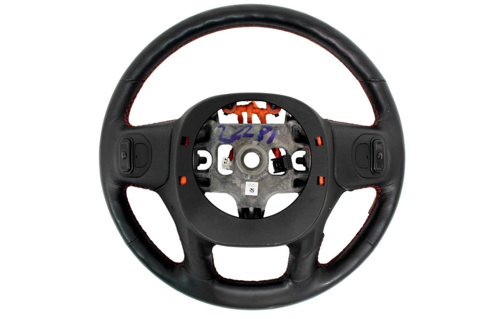 2019 - 2025 Ram 1500 Rebel Heated Leather Steering Wheel Red Stitch OEM 6GE062X7