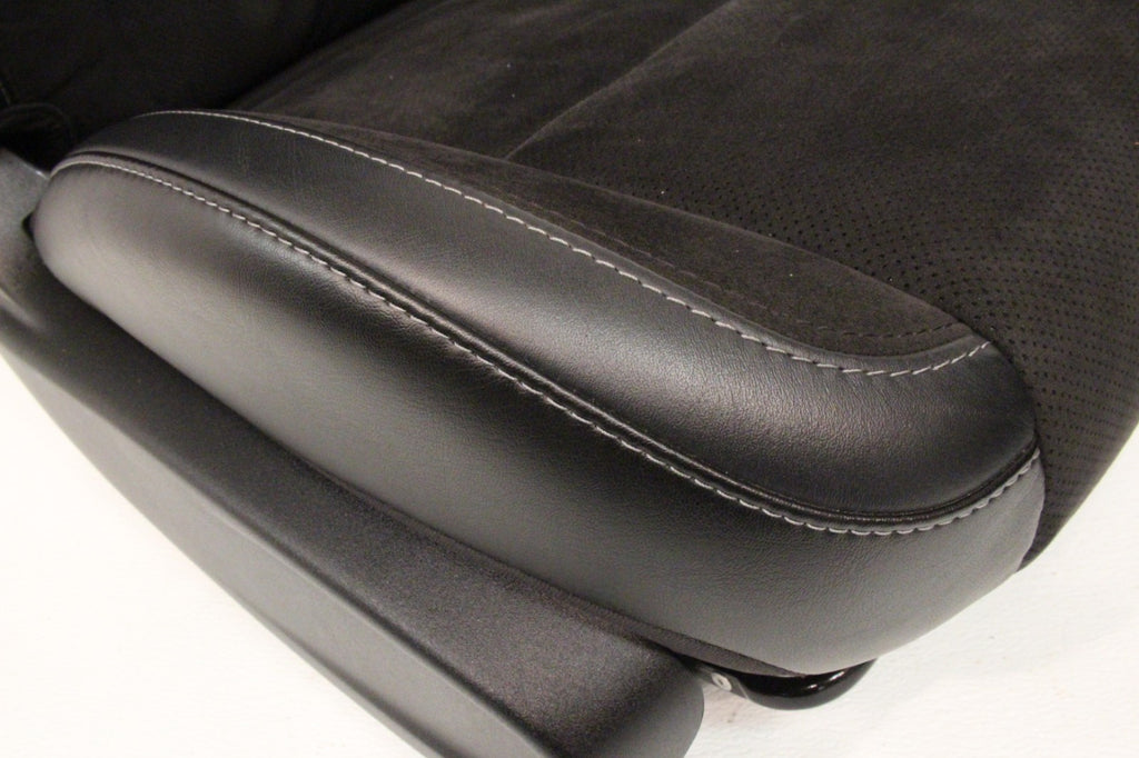2008 - 2023 Dodge Challenger Seats Set,  Black Leather Suede w/ T/A Embroidery