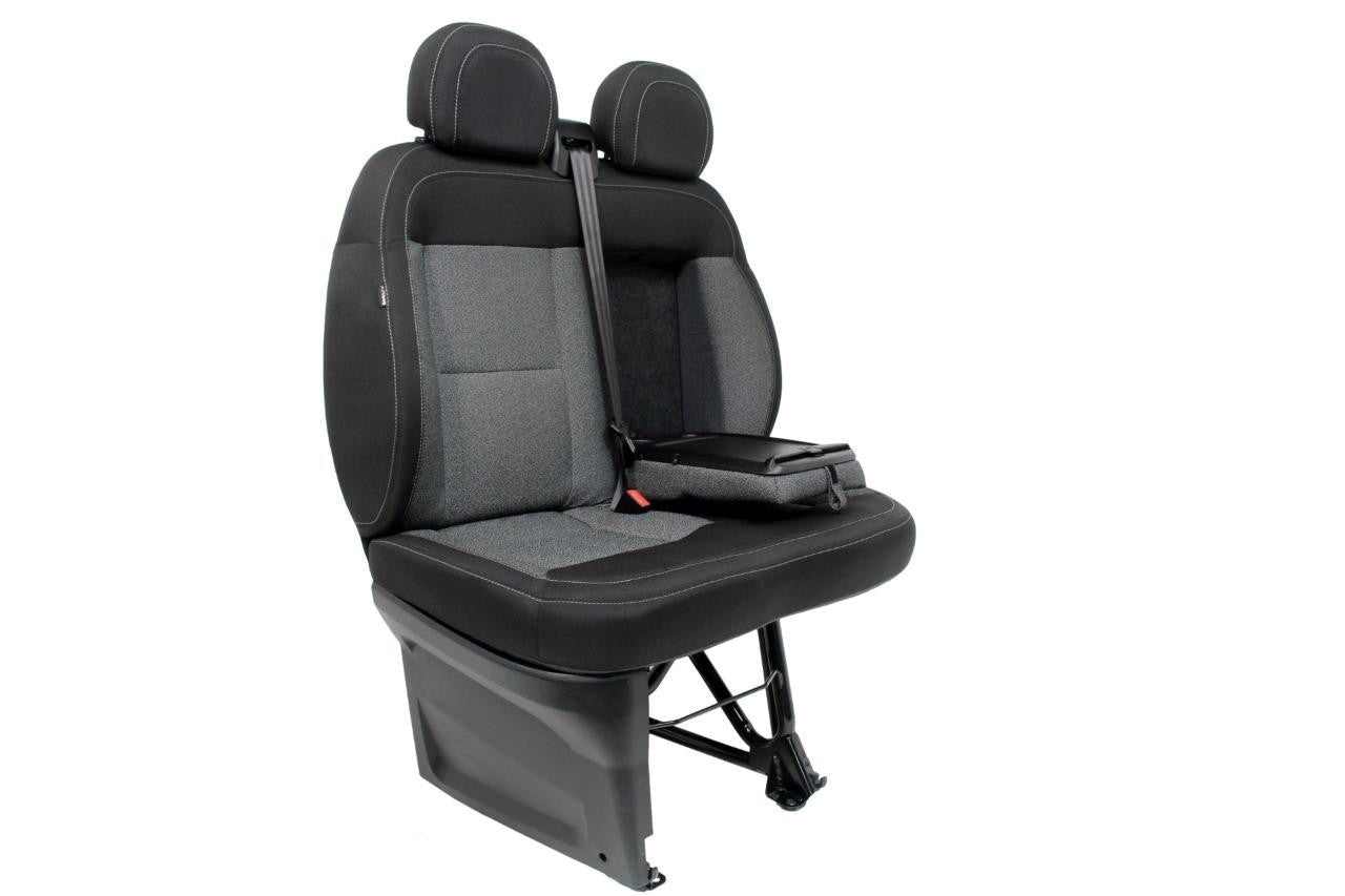 14-24 Ram ProMaster Front Passenger Bench Seat Gray Black Cloth OEM 6TH95LXBAA