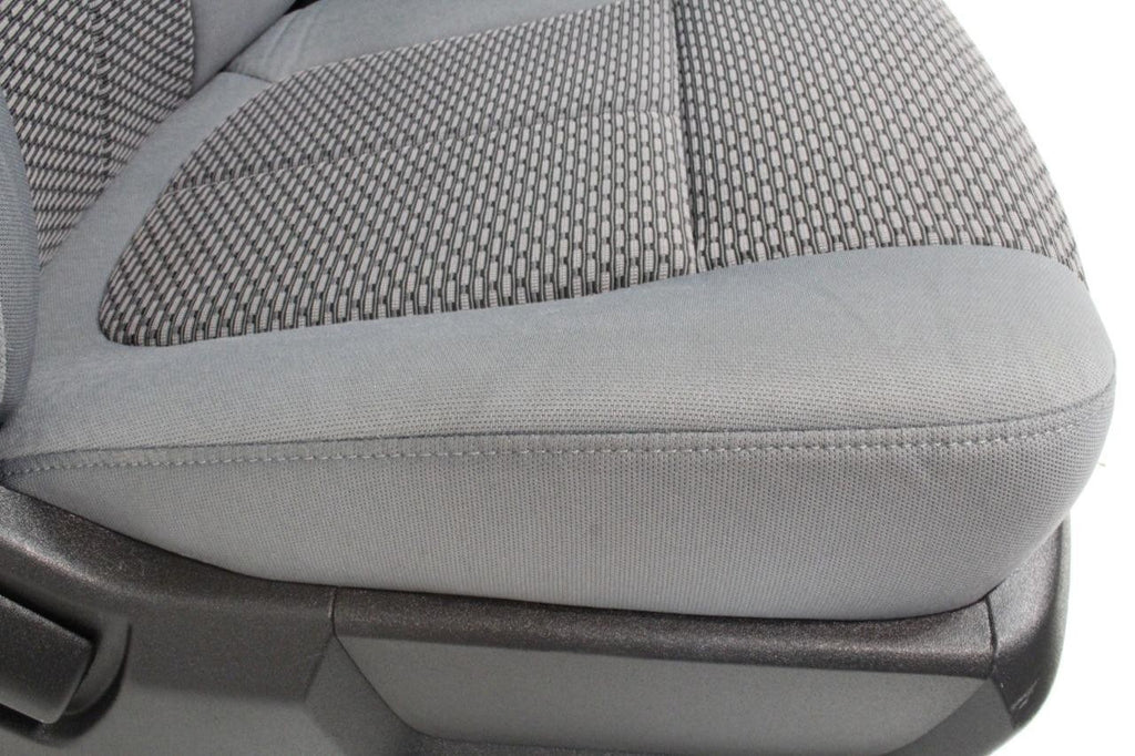 1999 - 2016 Ford Super Duty Front Seats, XL Steel Gray Cloth Bench w/ Jumpseat