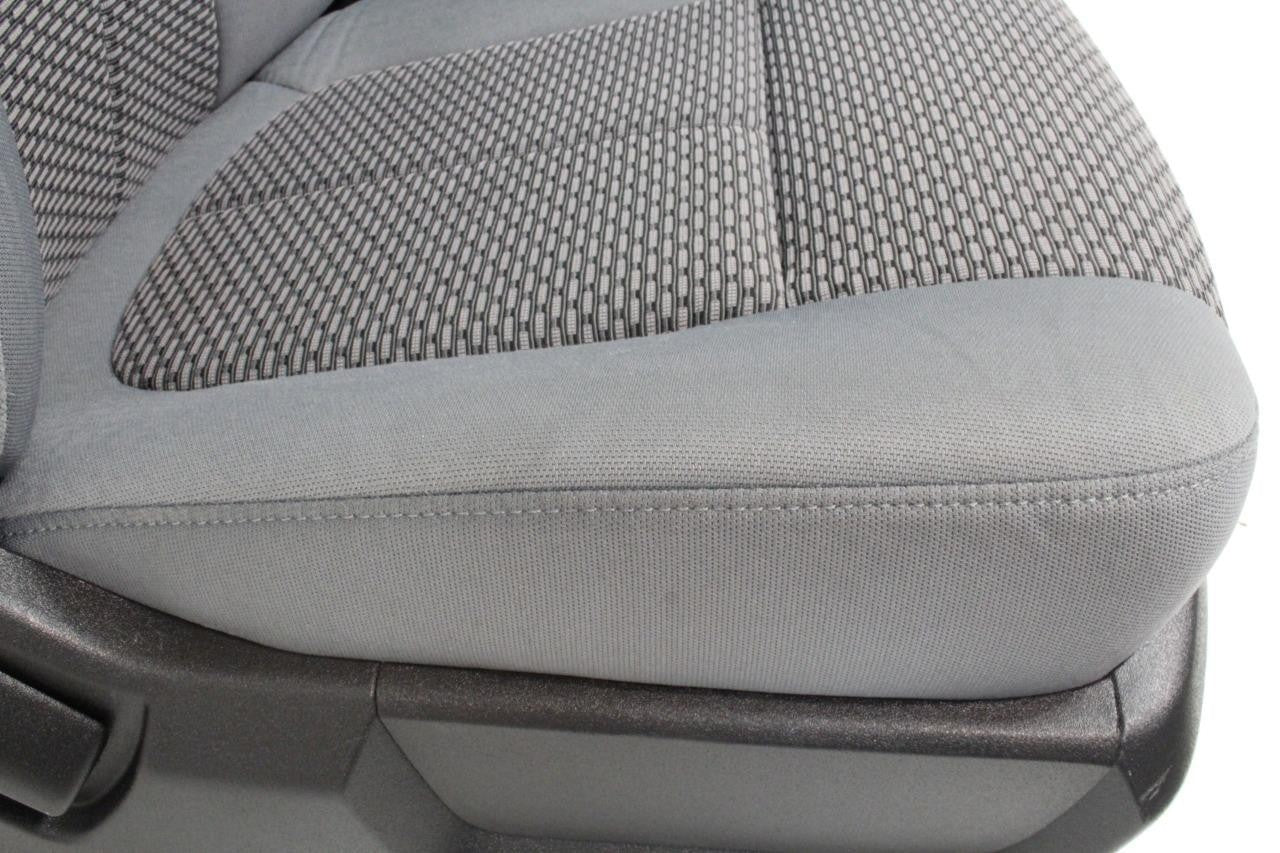 1999 - 2016 Ford Super Duty Front Seats, XL Steel Gray Cloth Bench w/ Jumpseat