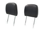 18-25 Jeep Wrangler Gladiator Front Seat Headrests, Black Leather Black Stitch