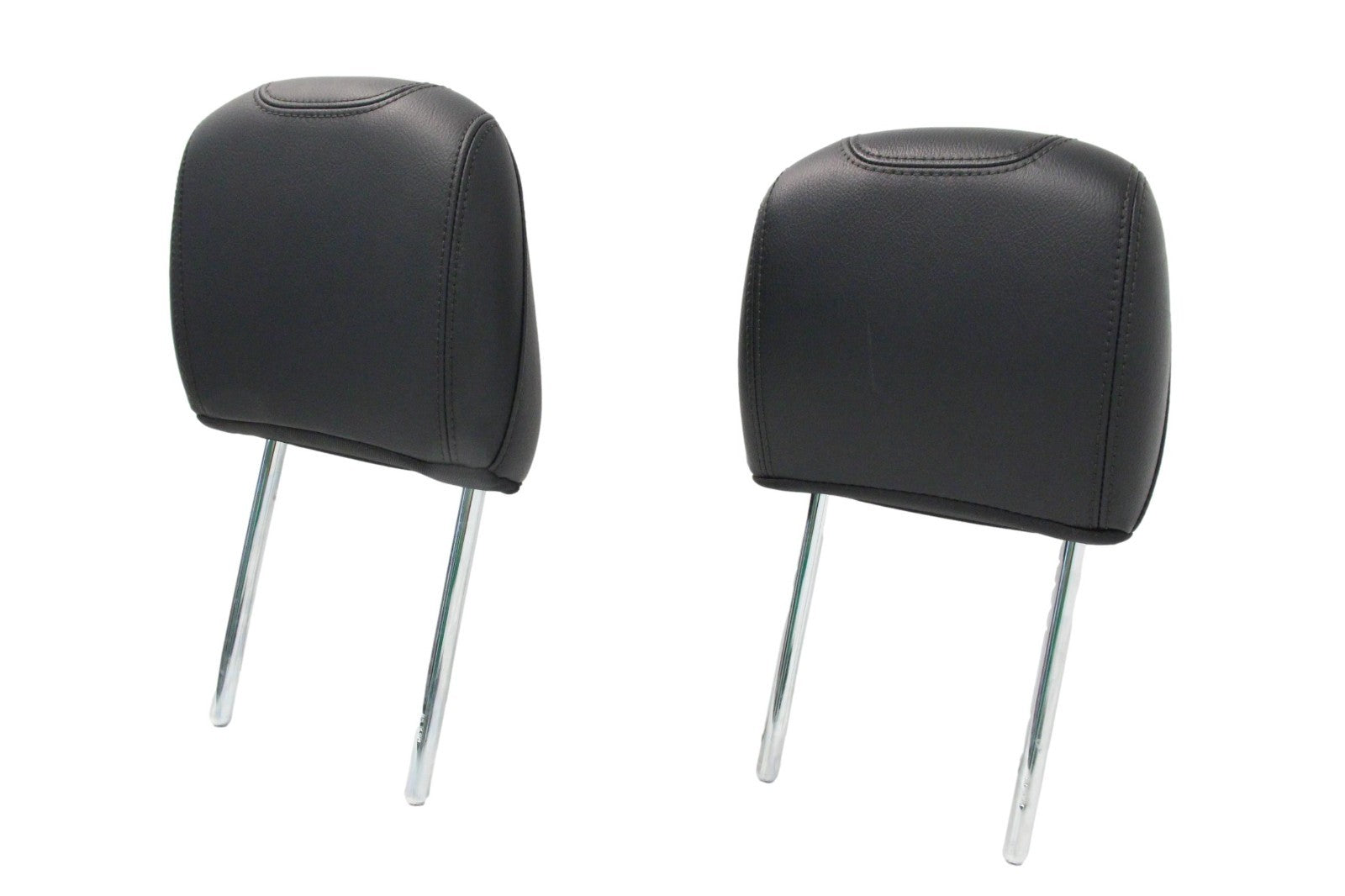 18-25 Jeep Wrangler Gladiator Front Seat Headrests, Black Leather Black Stitch