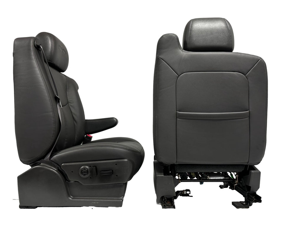 1999 - 2006 Chevy Silverado SS Front Seats, New Leather Dark Pewter Power Heated