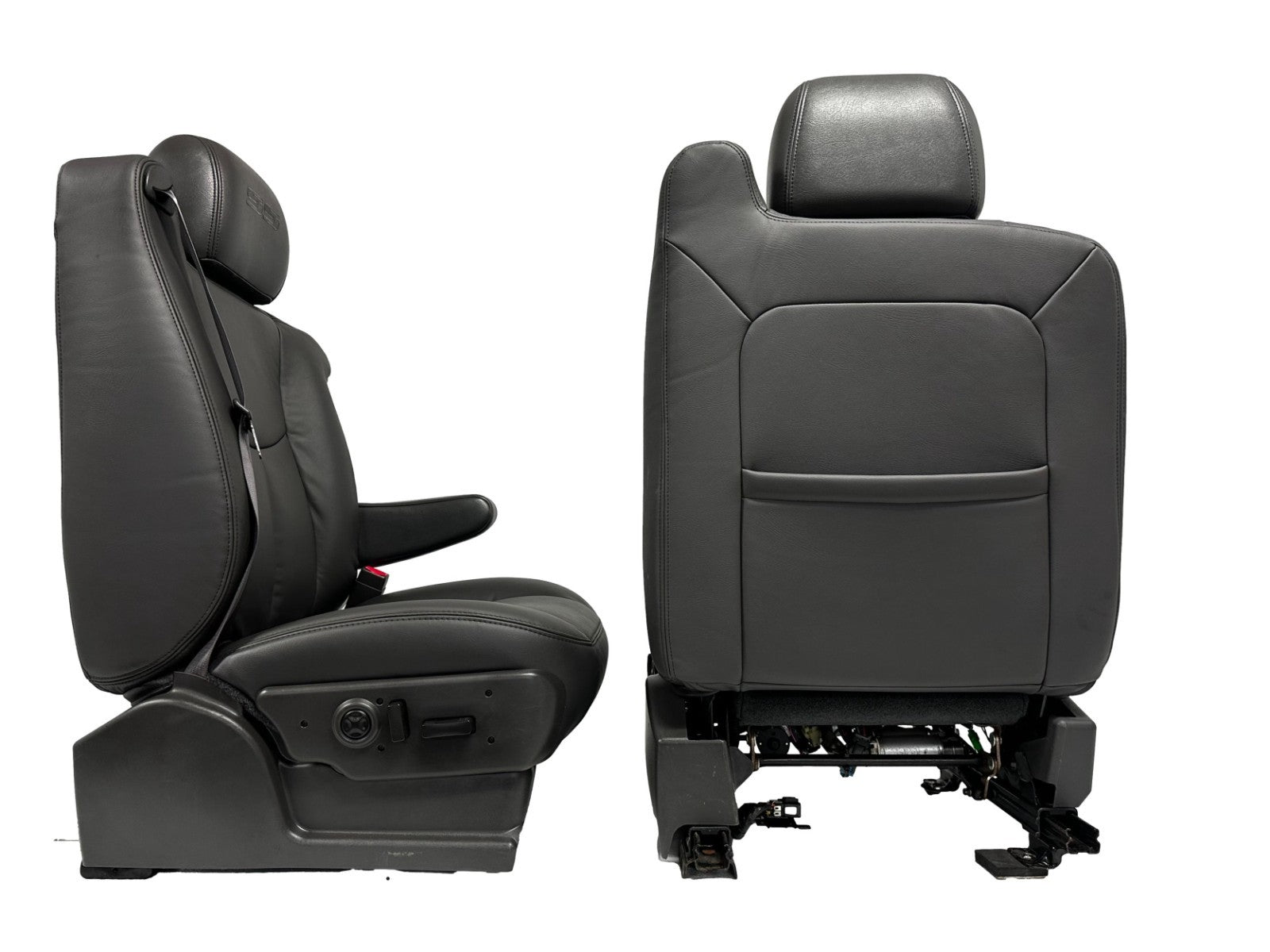 1999 - 2006 Chevy Silverado SS Front Seats, New Leather Dark Pewter Power Heated