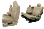 1999 - 2007 Ford Super Duty Crew Seats Set, Power Heat Bucket Tan Leather Lariat