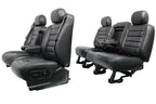 2003 - 2007 Hummer H2 Seats Set, Black Leather Powered Heated OEM