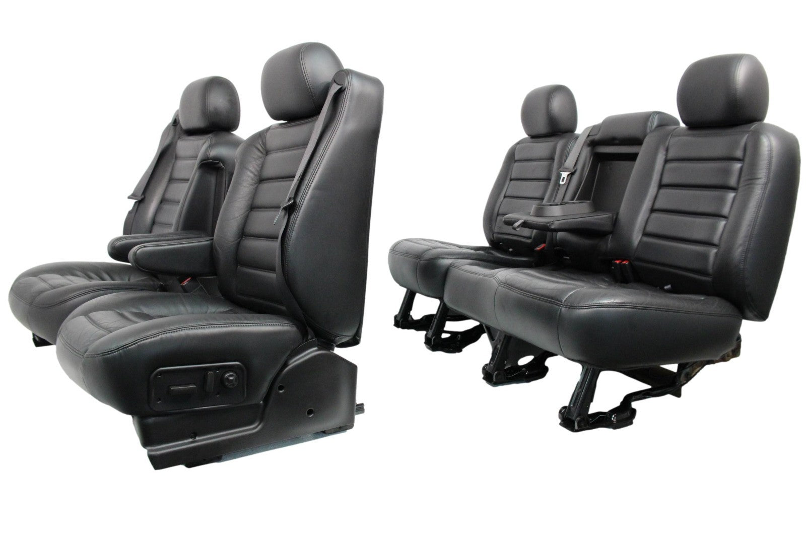 2003 - 2007 Hummer H2 Seats Set, Black Leather Powered Heated OEM