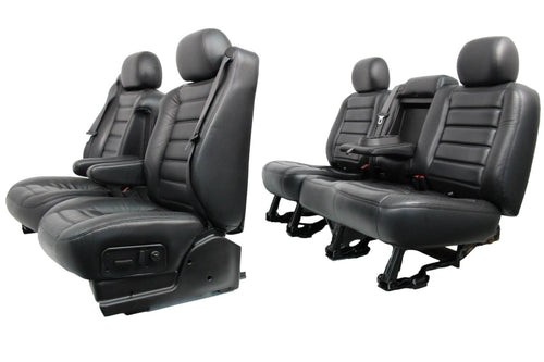 2003 - 2007 Hummer H2 Seats Set, Black Leather Powered Heated OEM