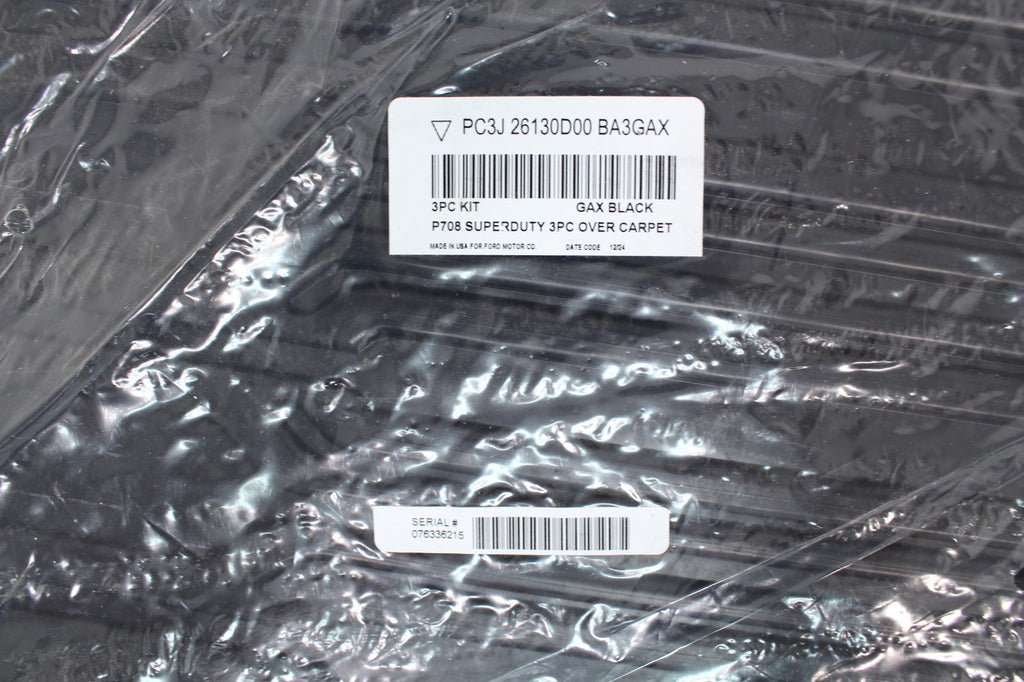 2023 - 2026 Ford Super Duty Genuine OEM All Weather Mats 3pc Crew Cab Tray Style