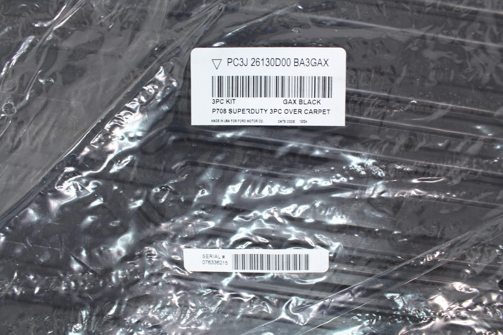 2023 - 2026 Ford Super Duty Genuine OEM All Weather Mats 3pc Crew Cab Tray Style