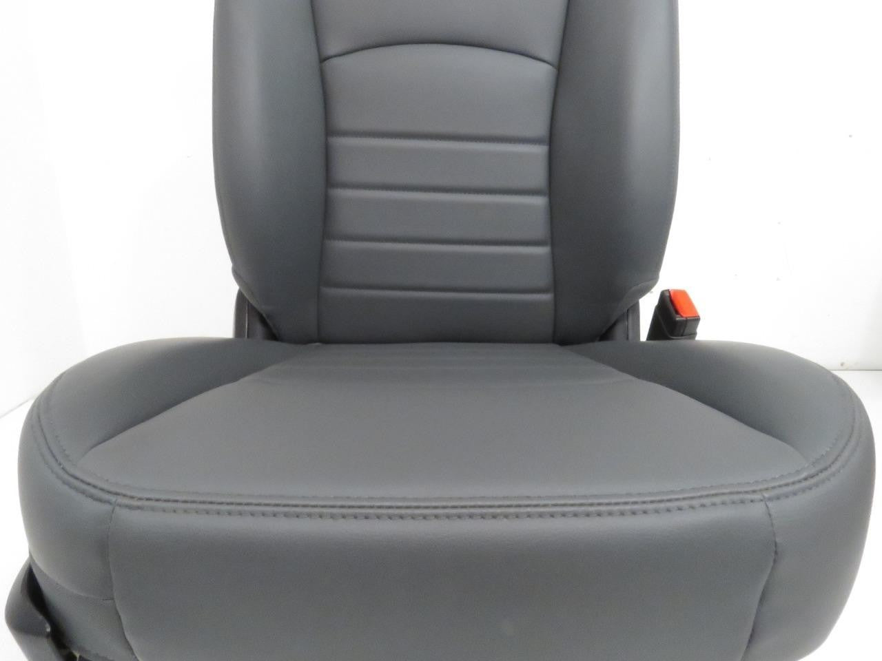 2009-2018 Dodge Ram Front Seats Pair, OEM Work Grade Gray Vinyl Manual LH RH