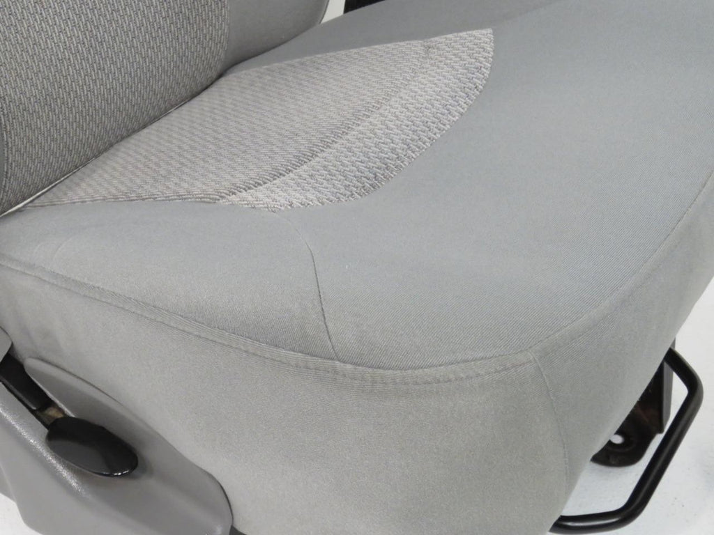 Ford Econoline Front Bucket Seats, Gray Cloth w/ Folding Armrests, Fits 1997+