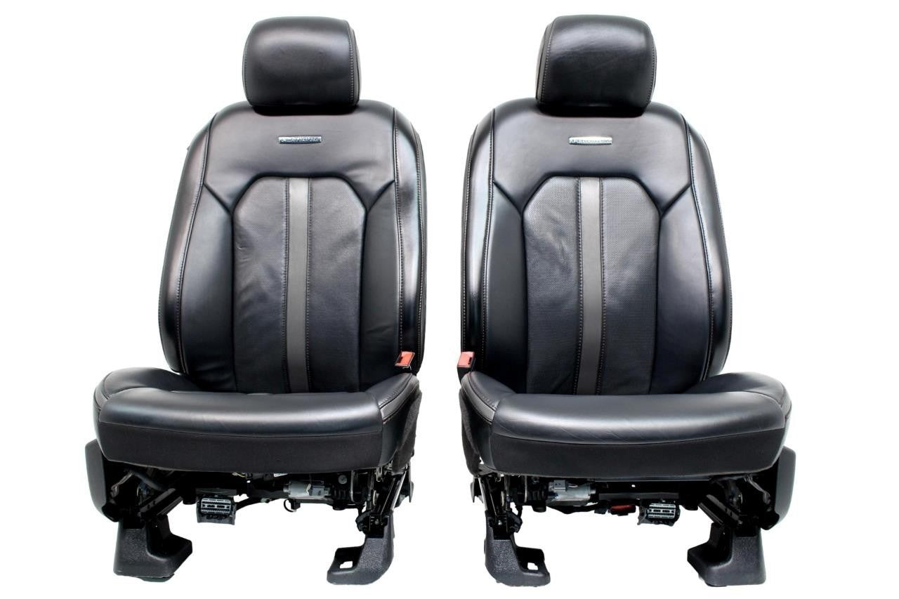 2015 - 2022 Ford F150 Super Duty Platinum Front Seats, Black Leather Heat & Cool
