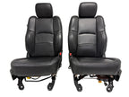 2002 - 2018 Dodge Ram Seats Set, Crew Cab Katzkin Black Leather Powered Heated