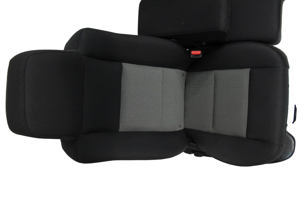 1998 - 2009 Ford Ranger Seats, 60-40 Split Bench, Black Gray Cloth, Extended Cab