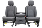 2002 - 2025 Dodge Ram Black & Gray Cloth Front Seats with Jump Seat Console