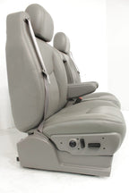 1999-2007 Sierra Silverado Heated Power Leather Seats Pewter Gray, 2-Way Lumbar
