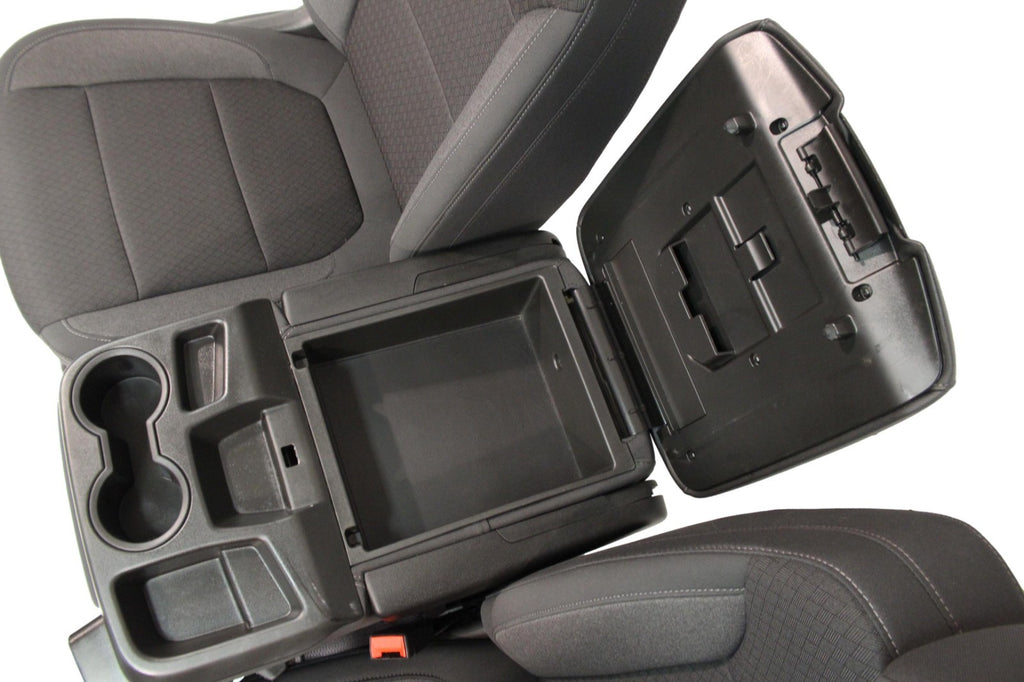 2019 - 2026 Chevy Silverado Split Bench Seat, LT Black Cloth w/ Power Driver