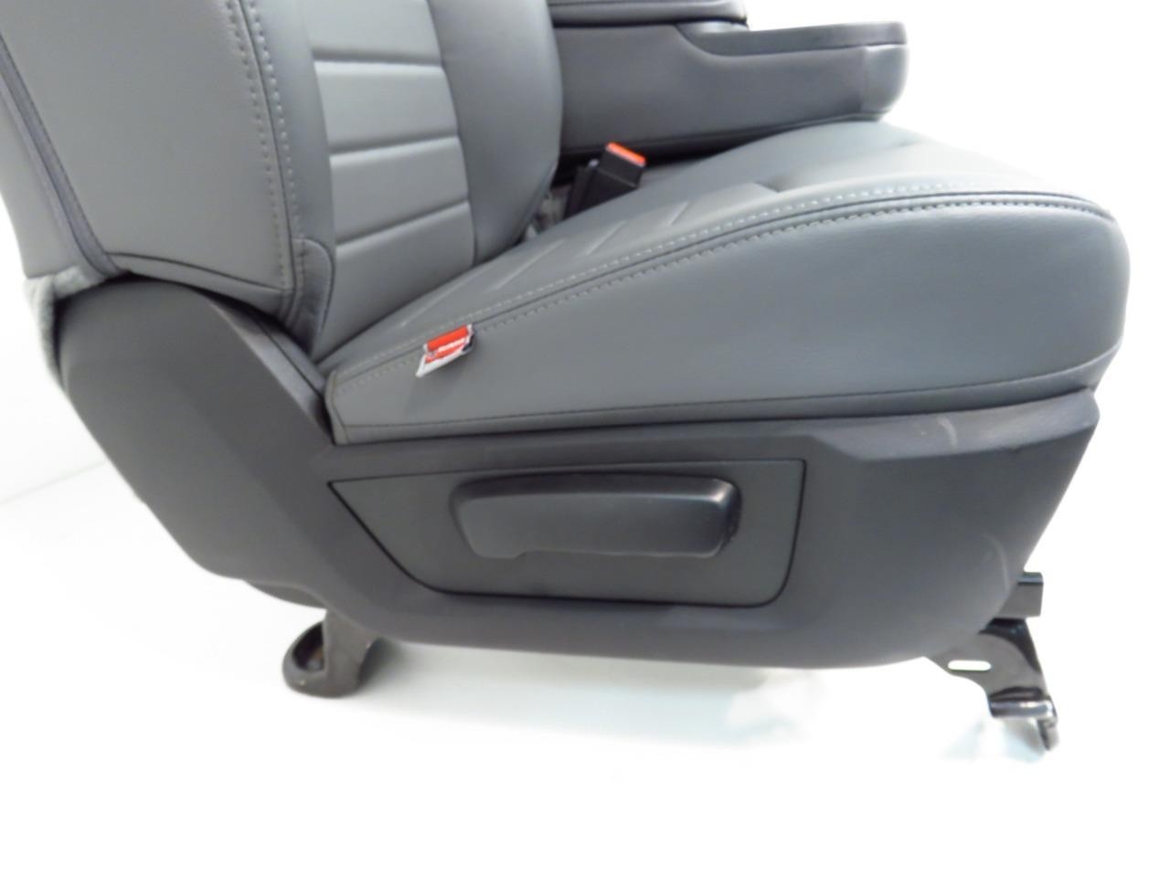 2009-2018 Dodge Ram Front Seats Set, Work Grade Gray Vinyl Split Bench Manual