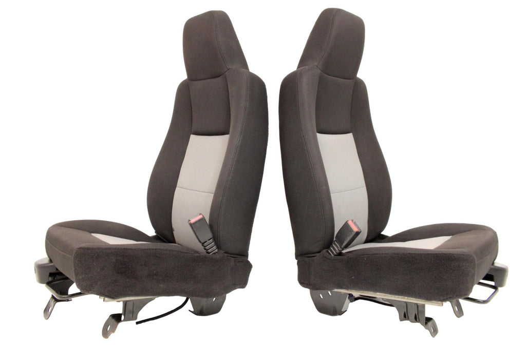 1998 - 2009 Ford Ranger Front Seats, Black Gray Cloth Bucket, Extended Cab