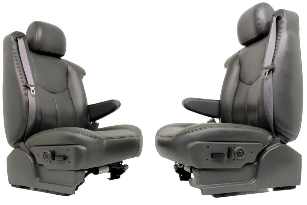 99 - 06 Silverado Sierra Tahoe Yukon Heated Power Leather Seats Dark Pewter OEM