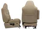 99-10 Ford F250 F350 Excursion Seats Tan Leather Power Front Bench Super Duty