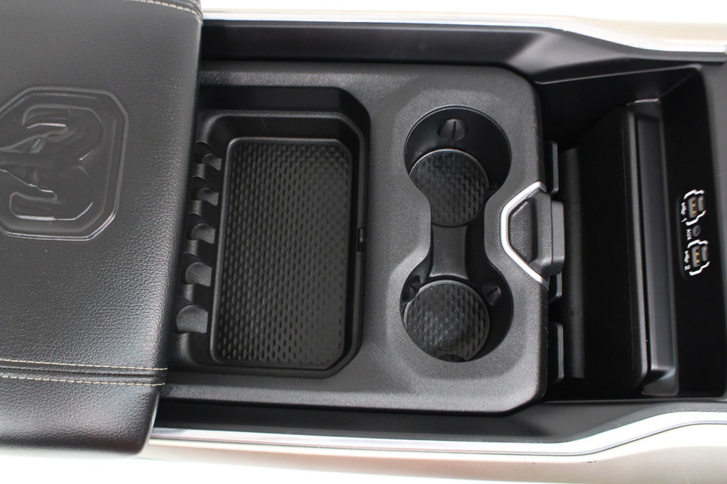 2019 - 2025 Dodge Ram 2500 3500 Center Console w/ Install Kit, Gold Trim & Wood