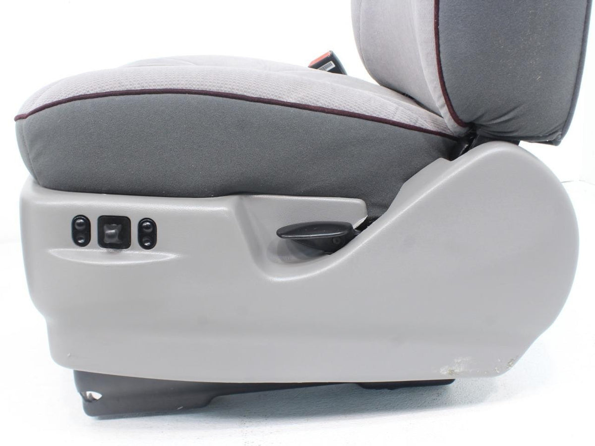 Ford Econoline Front Bucket Seats, Powered Gray Cloth w/ Folding Armrests, 1997+