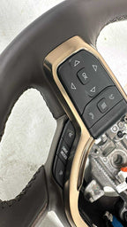 2019 - 2026 Ram 1500 Longhorn Steering Wheel, Bison Brown w/ Woodgrain 0 Miles