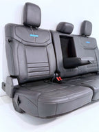 2021 - 2026 Ford F-Series Crew Cab Back Seat, Platinum Black Leather Gray Stripe