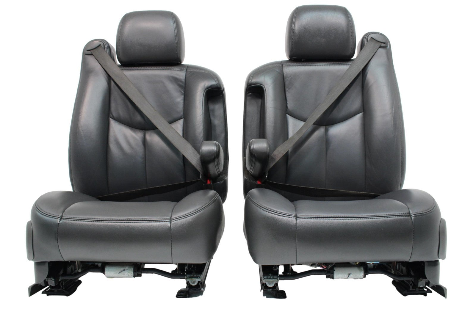 1999 - 2007 Chevy Silverado Seats, OEM Powered Heated Dark Pewter Leather