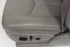1999-2007 Sierra Silverado Heated Power Leather Seats Pewter Gray, 2-Way Lumbar