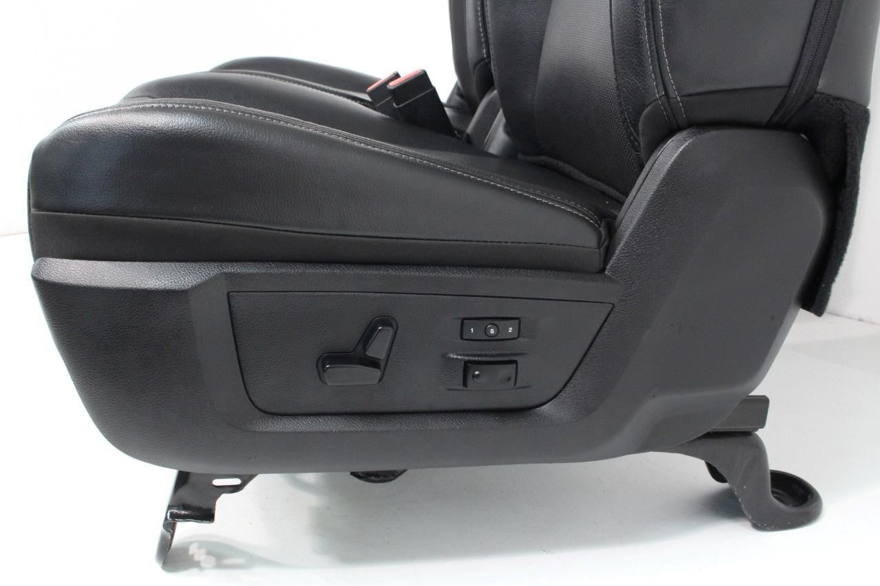 2002 - 2018 Ram Front Seats, Laramie Black Leather Heated Cooled w/ Memory