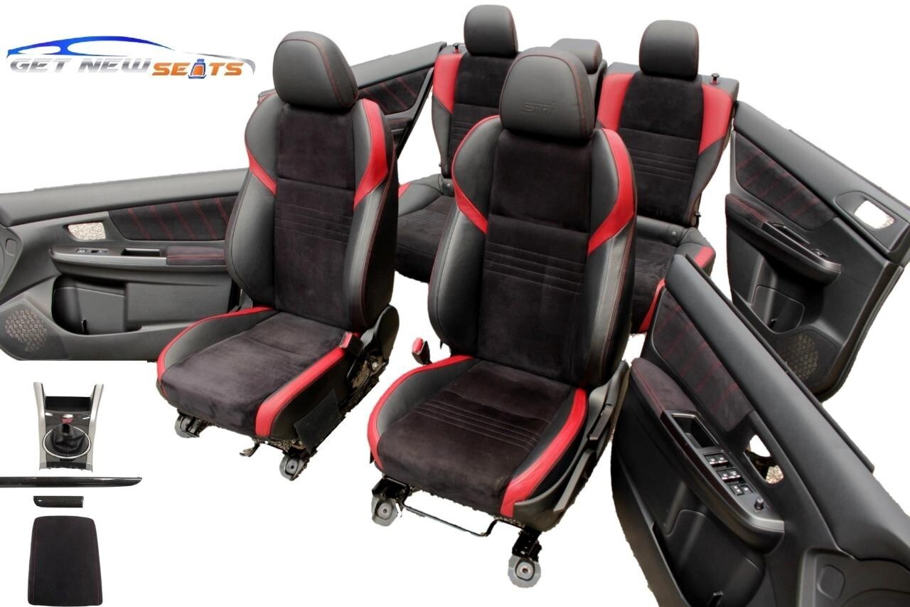 15-19 Subaru WRX STI Interior Kit Seats Door Panels Carbon Fiber Dash Trim OEM