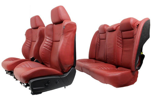 11-23 Dodge Charger SRT Seats, Demonic Red Laguna Leather OEM w/ Power Heat Cool
