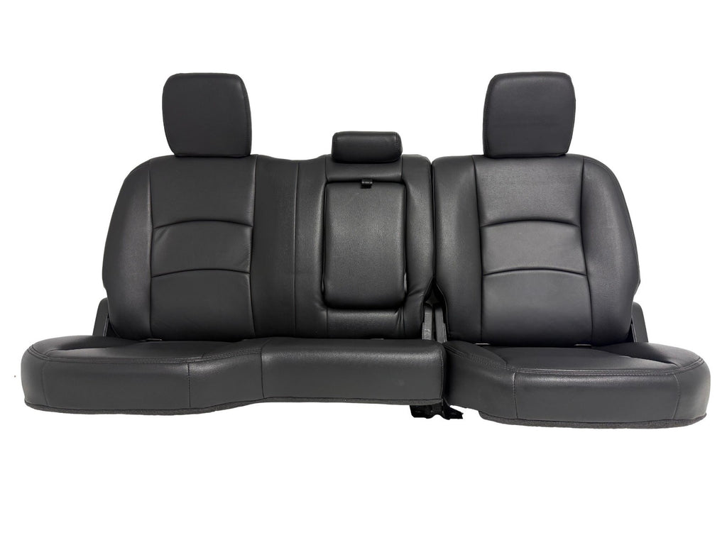 2002 - 2018 Dodge Ram Seats Set, Crew Cab Katzkin Black Leather Powered Heated
