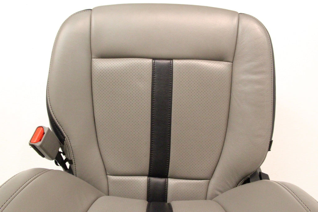 2015-2022 Ford F150 Super Duty Supercab Seats, XLT w/ Katzkin Earth Gray Leather