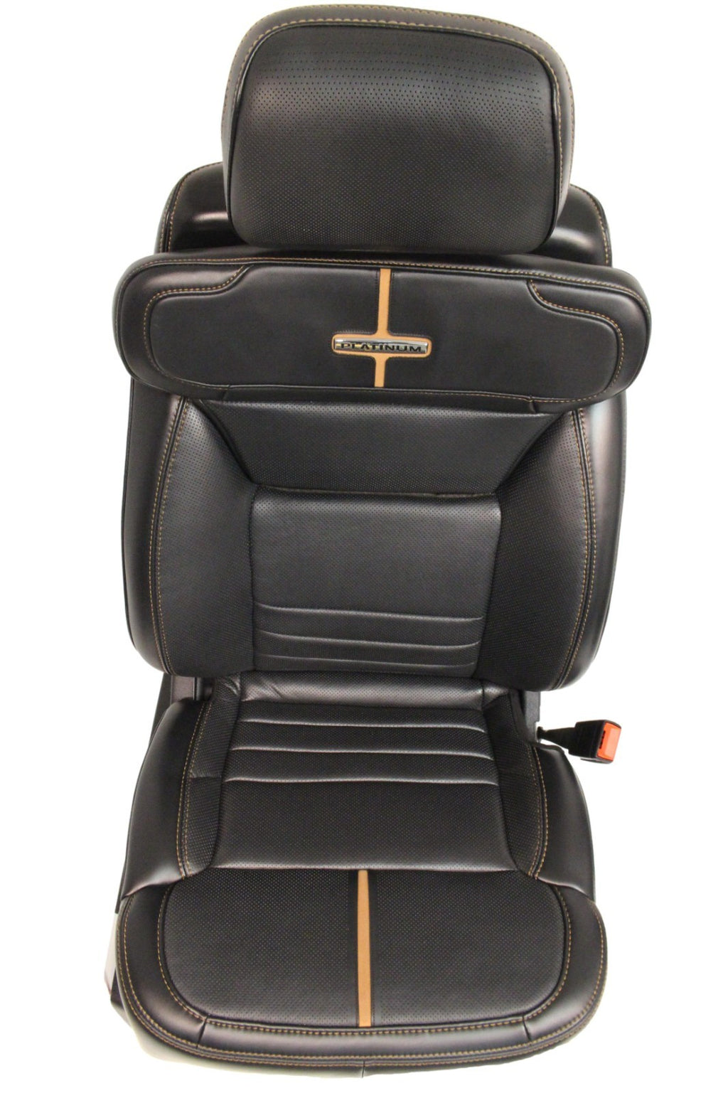 2023 + Ford Super Duty Platinum Front Seats, Black Leather Max Recline Massaging