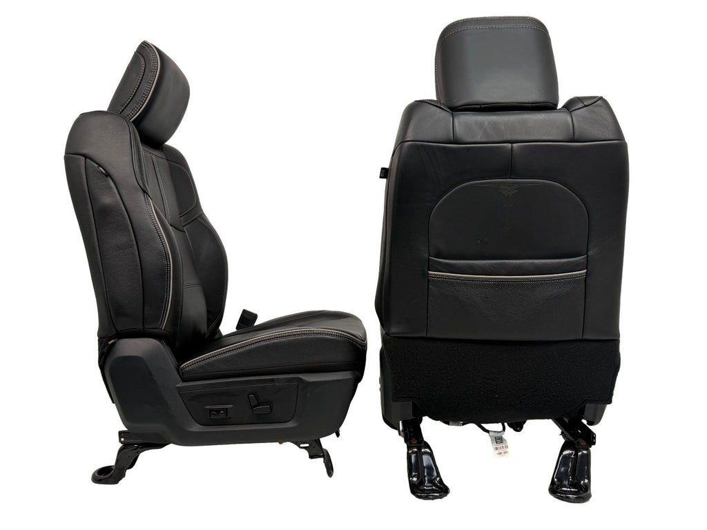 2019 - 2026 Ram 2500 3500 HD Seats Set, Limited Black Leather Crew Cab Heat Cool