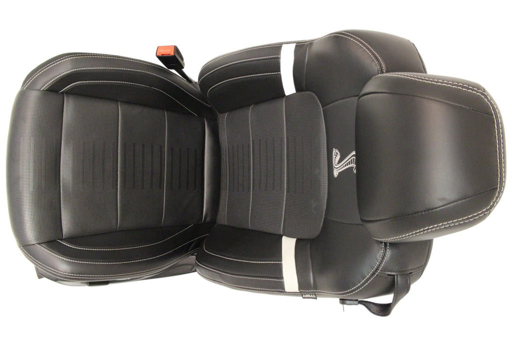 2015-2023 Ford Mustang Seats Set, Shelby GT500 Coupe Black Leather Heated Cooled