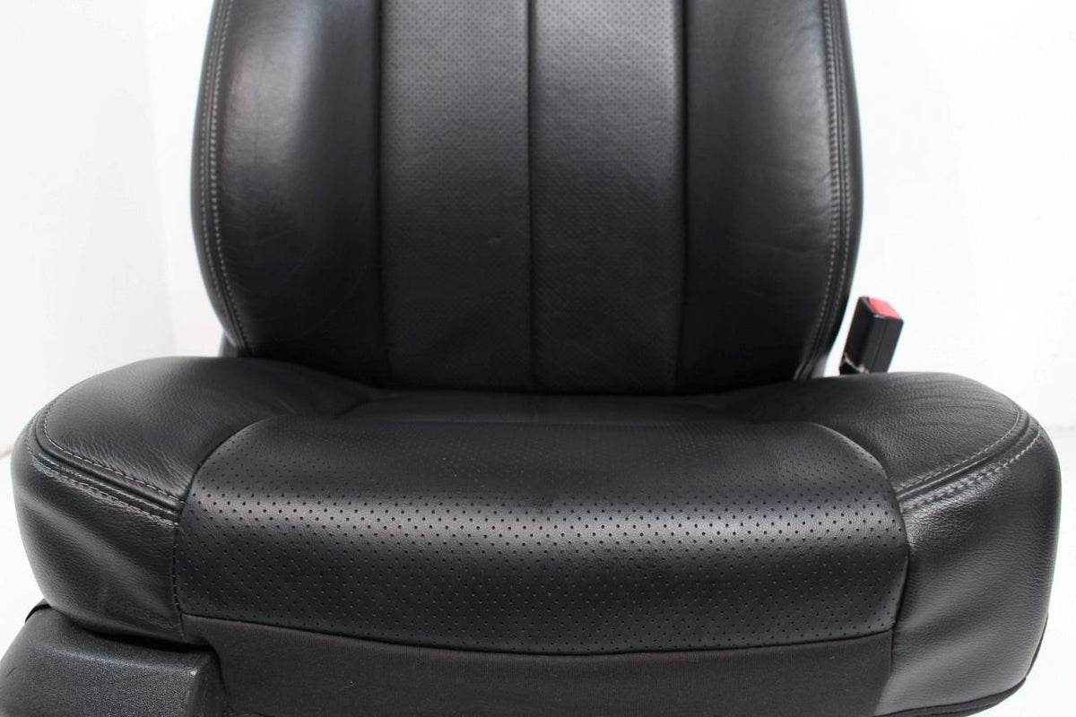 1999 - 2016 Ford Super Duty Seats Set, Crew Lariat Black Leather Power Heat Cool