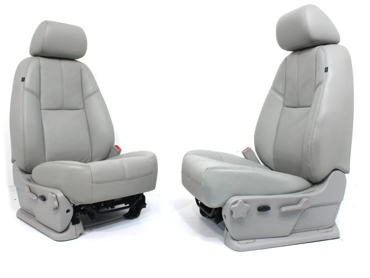2007 - 2014 Sierra Silverado Front Seats, LT2 Gray Leather, Heated & Powered