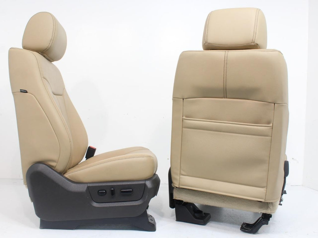2011 - 2016 Ford Super Duty Seats, Lariat Adobe Tan Leather, Heat Cool, Front