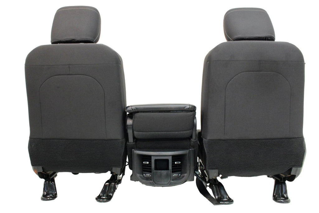 2002 - 2025 Dodge Ram Black & Gray Cloth Front Seats with Jump Seat Console