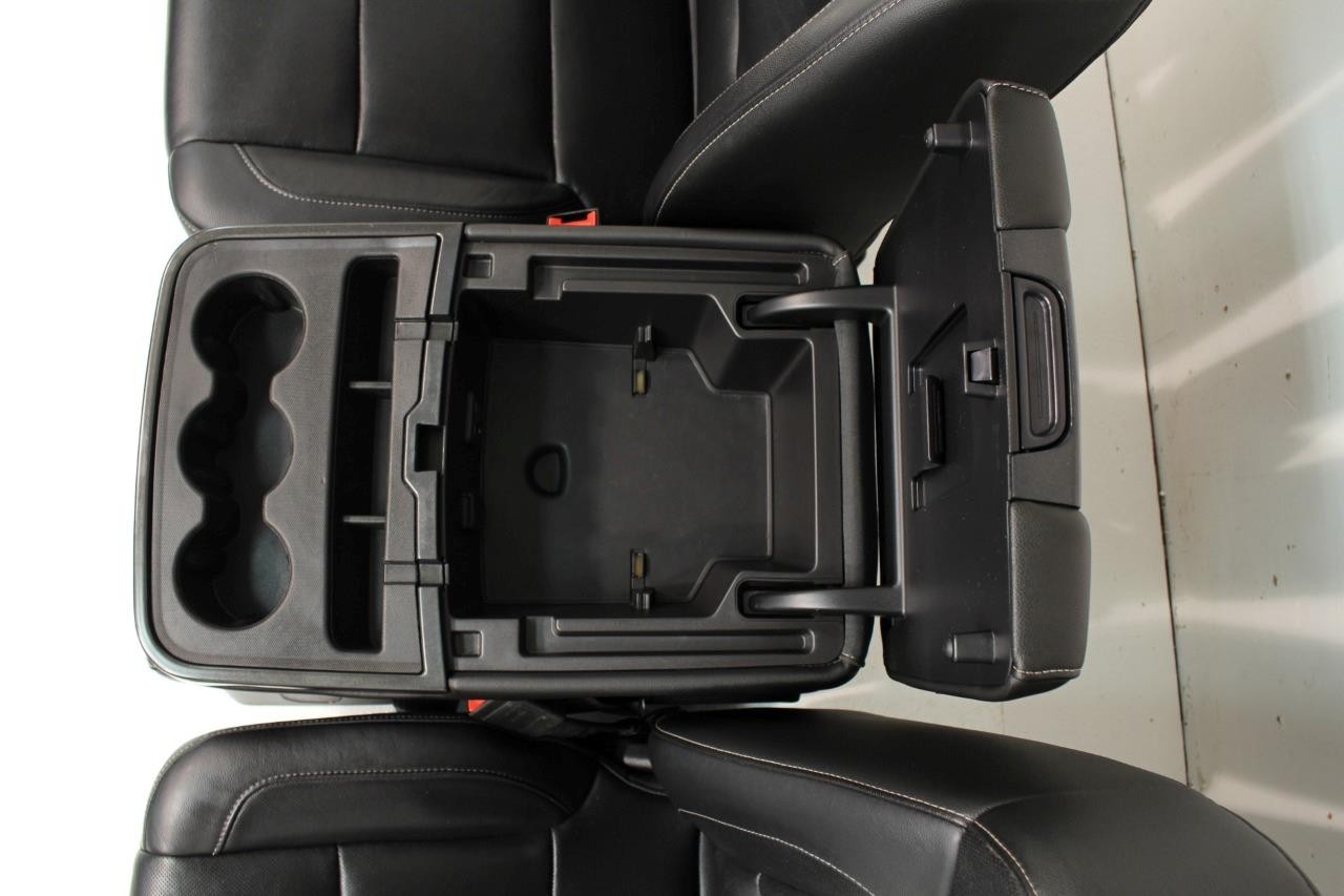 2014 - 19 Chevy Silverado GMC Sierra Black Leather Folding Jump Seat Console Kit