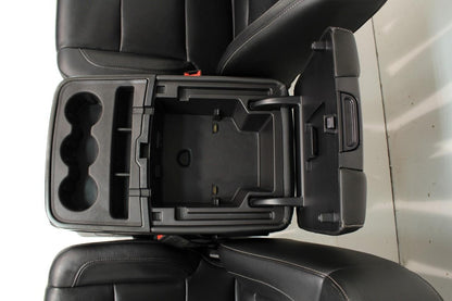 2014 - 19 Chevy Silverado GMC Sierra Black Leather Folding Jump Seat Console Kit