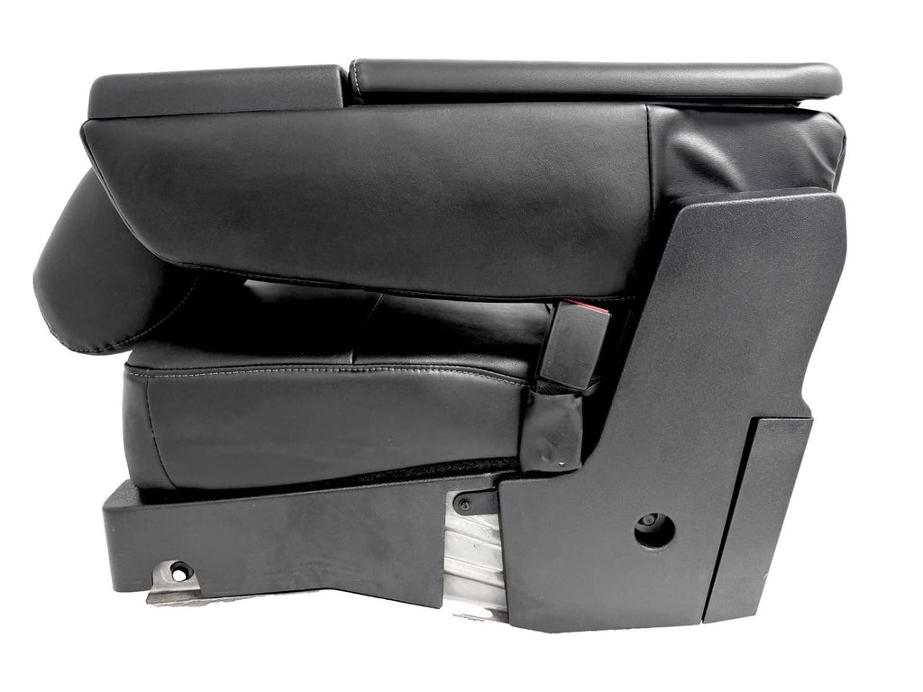 2015-2025 F150 Super Duty Console → Jump Seat Conversion Kit Black Leather Gray