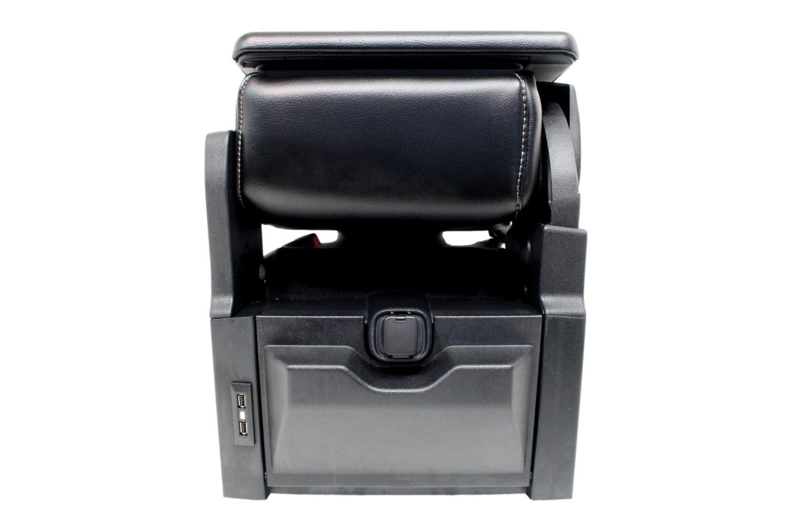 15-24 Ford F150 F250 F350 Super Duty Jump Seat Center Console Black Leather Kit
